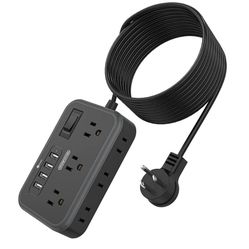 Power Strip with 4 USB Ports, Extension Cord 15 Ft