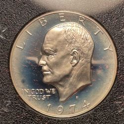 Silver Eisenhower 1974 Dollar