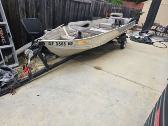 14ft aluminum boat w/trailer