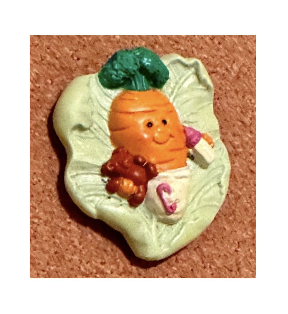 Vintage Baby In Carront Magnet Refrigerator Magnet Veggies So Cute! Baby Bottle