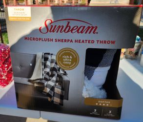 Sunbeam Microplush Sherpa Heated Throw