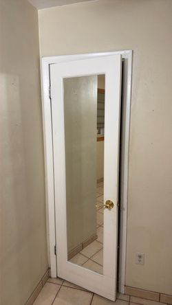 White Interior Door with Full Glass Panel