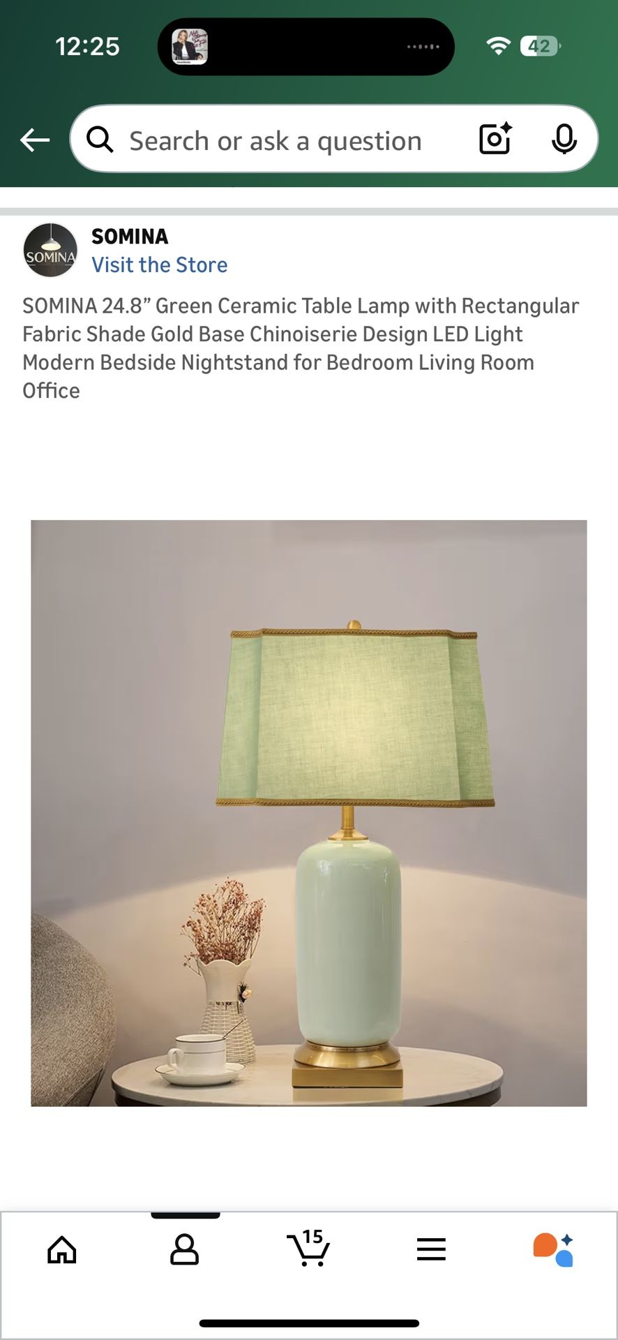 Mint Green Blue Lamp