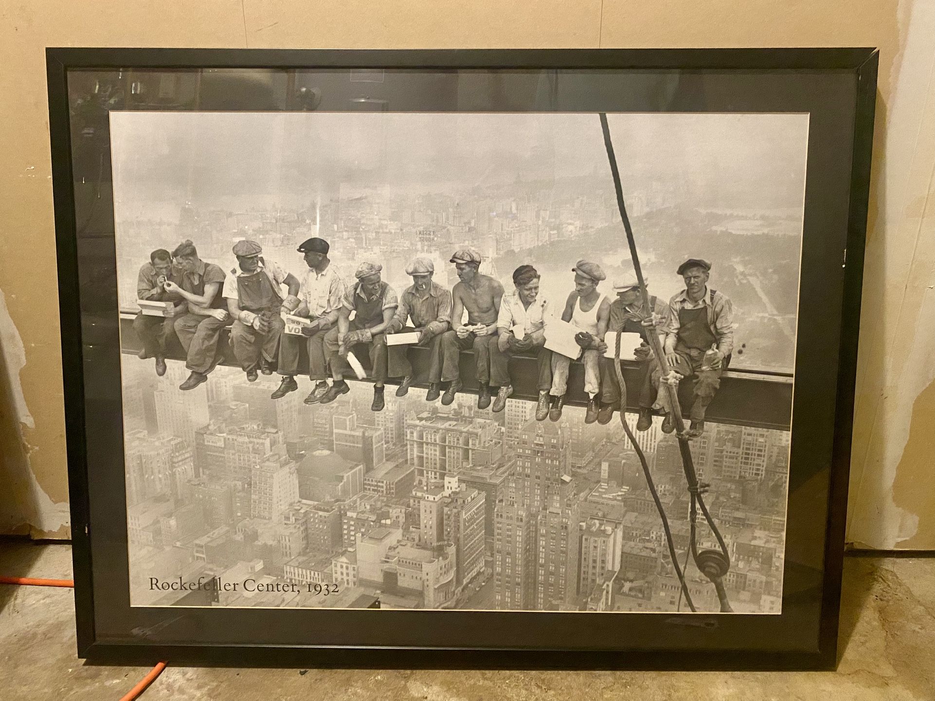 Rockefeller Center 1932 Lunch Photo Framed