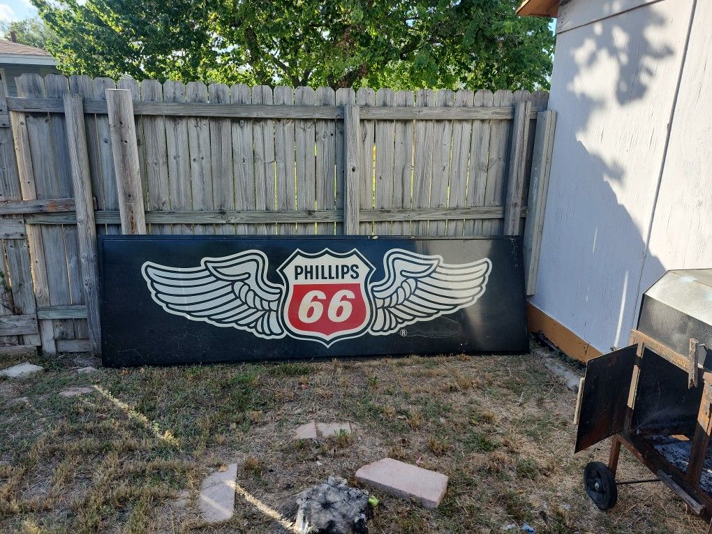Phillips 66 Sign Black Gray And Red