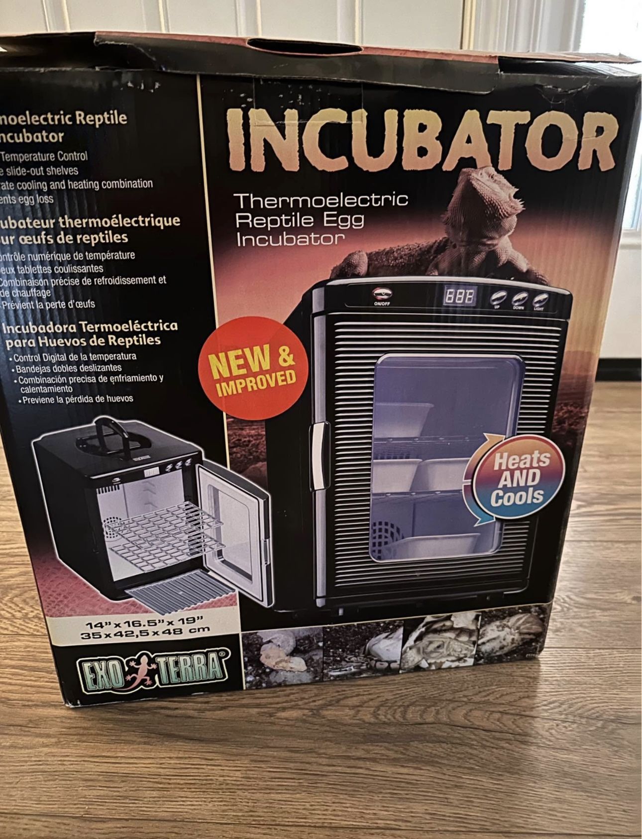 ๐ Exo Terra Thermoelectric Reptile Egg Incubator โ New in Box