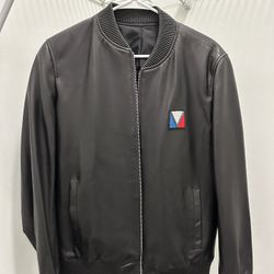 Mens Pristine Gaston Louis Vuitton LV Leather Jacket 48 M