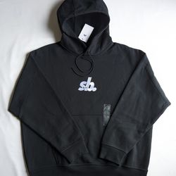 Nike SB Sportswear Fleece Pullover Skate Hoodie Black Men Size XL New FN2498-010