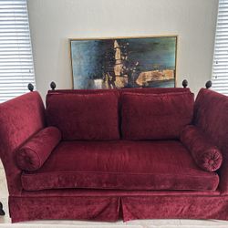 Custom Made Feather Down Filled Loveseat Sofa $400 obo