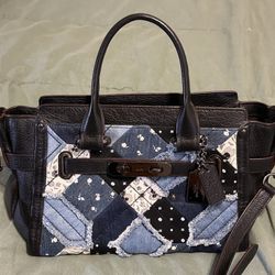 Coach Swagger 27 in Canyon Quilt Denim Handbag; Style: 38075