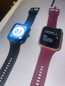 Burgundy/Black Smart Watches 2 for $70