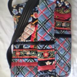 Vera Bradley patent leather trim purse