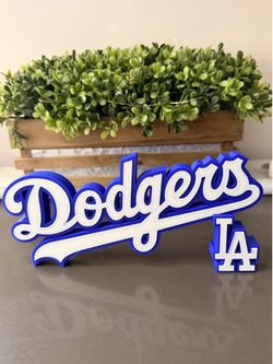 LA dodgers desk sign