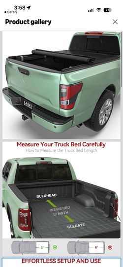 Tri fold soft tonneau cover for Nissan frontier