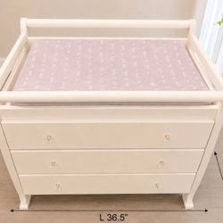 Beautiful White Baby Changing Table Dresser