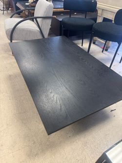 Black Wood Grain Coffee Table