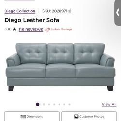 Raymor And Flanigan Leather Sofa (5 Seater) 