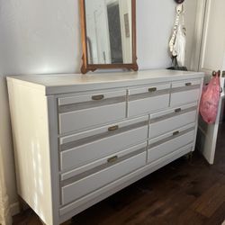 solid wood ivory dresser
