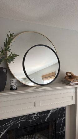 Black Round mirror -27.5"