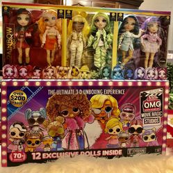 Brandnew Rainbow Highdolls And OMG Doll Bundle Toys!!! 