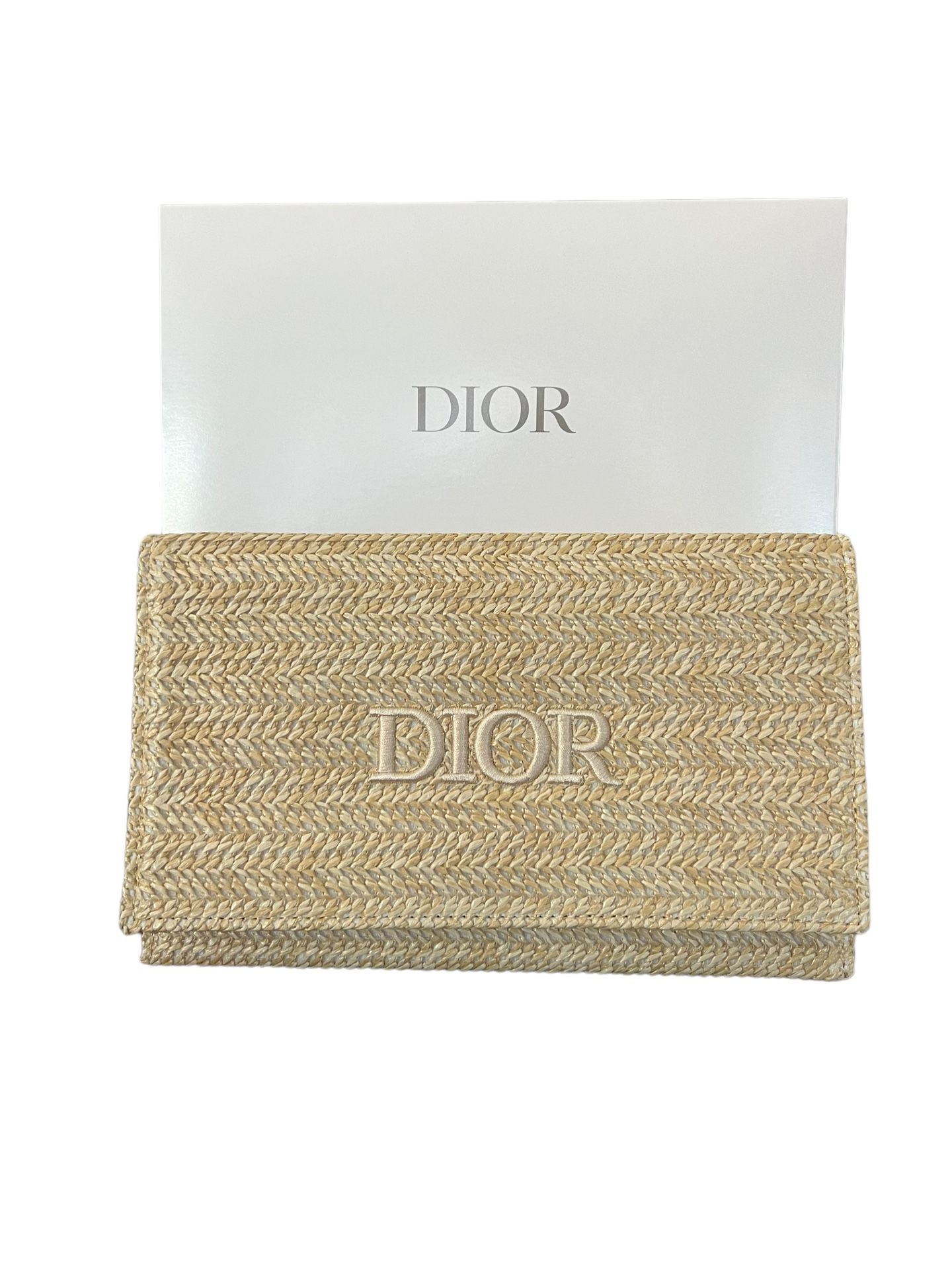Auhtentic Dior Raffia Clutch Bag