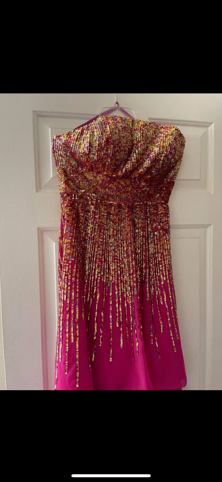 Pink Colorful Long Dress For Wedding Party