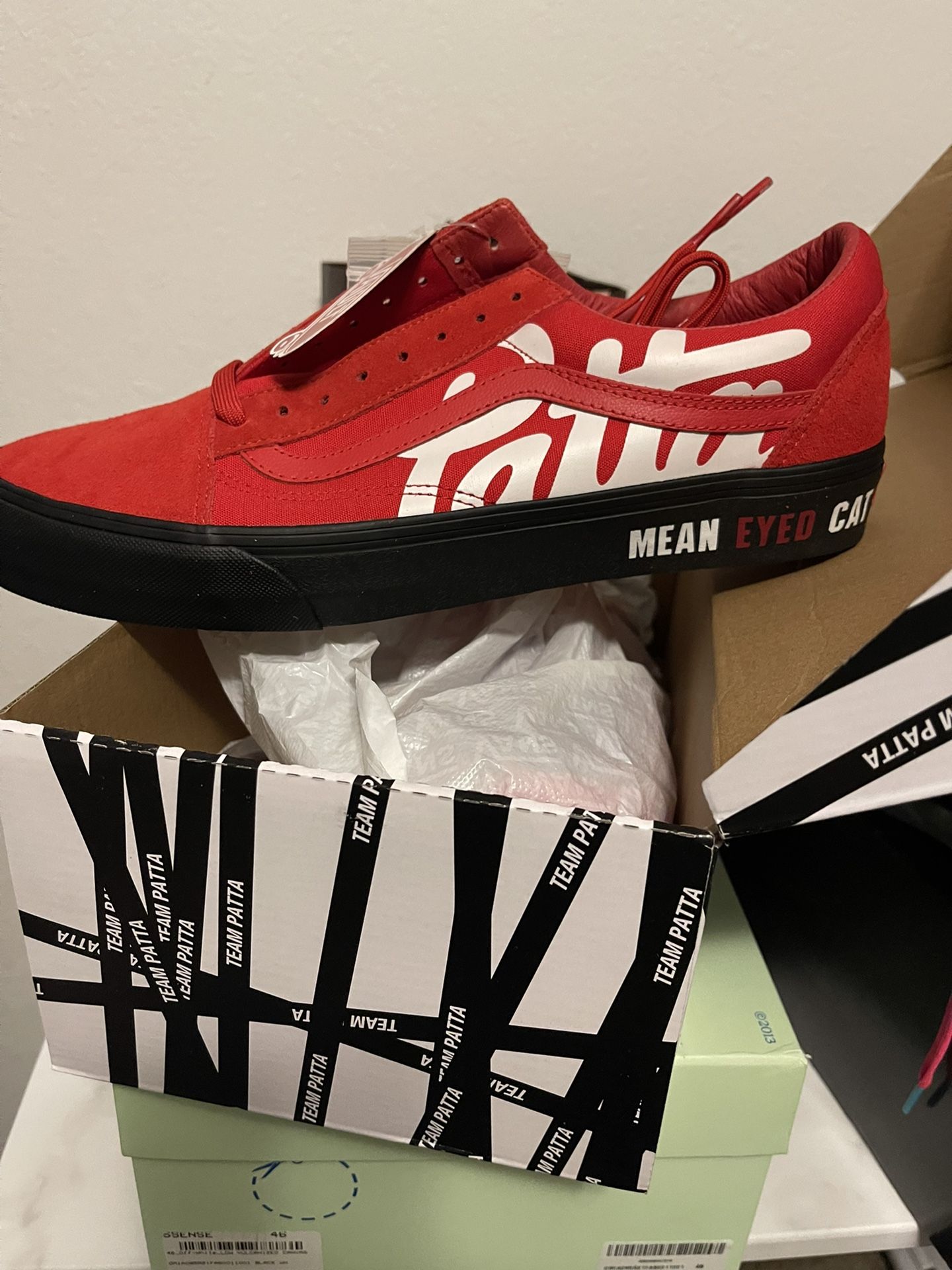 Vans x Patta Mean Eyed Cat Size 13