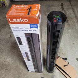 Lasko All Season 1500-Watt Electric Oscillating Space Heater and Fan Combo Tower with Remote Control