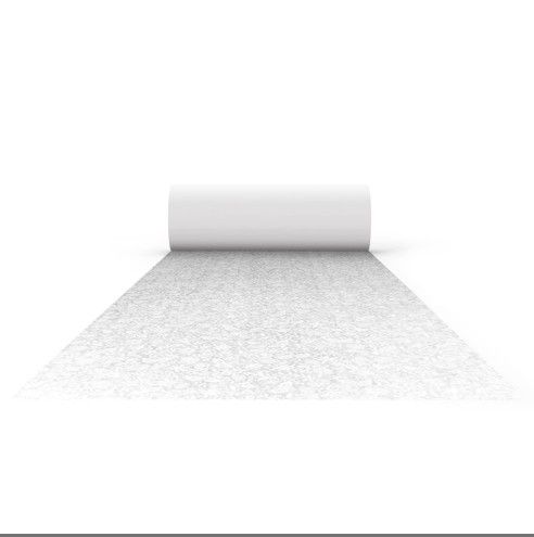 Wedding Aisle Runner White Floral Print 50x3ft