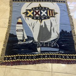 Super Bowl XXXll San Diego CA Blanket