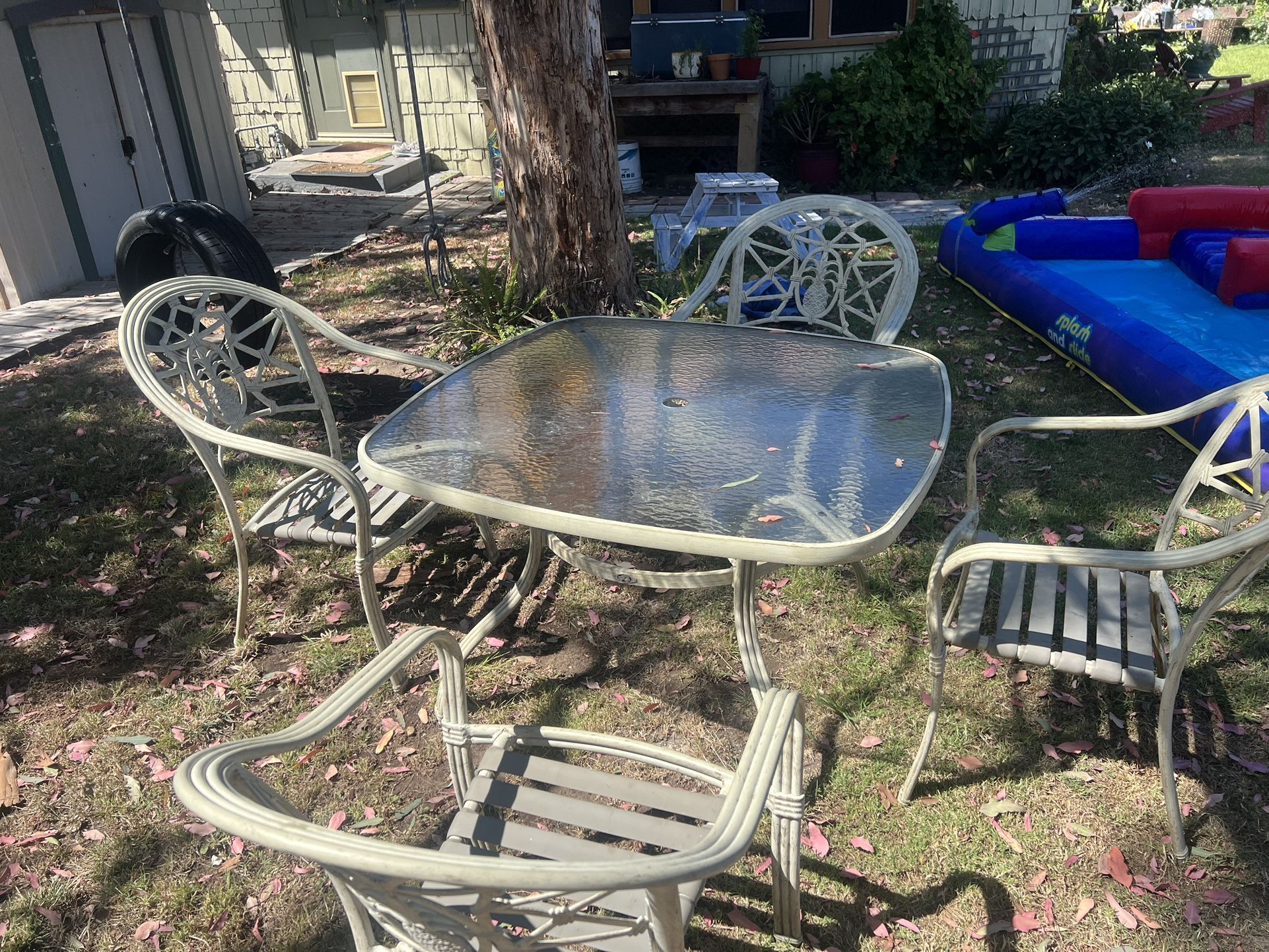Hampton Bay Pineapple Patio Set Outdoor Dining Table And Chairs