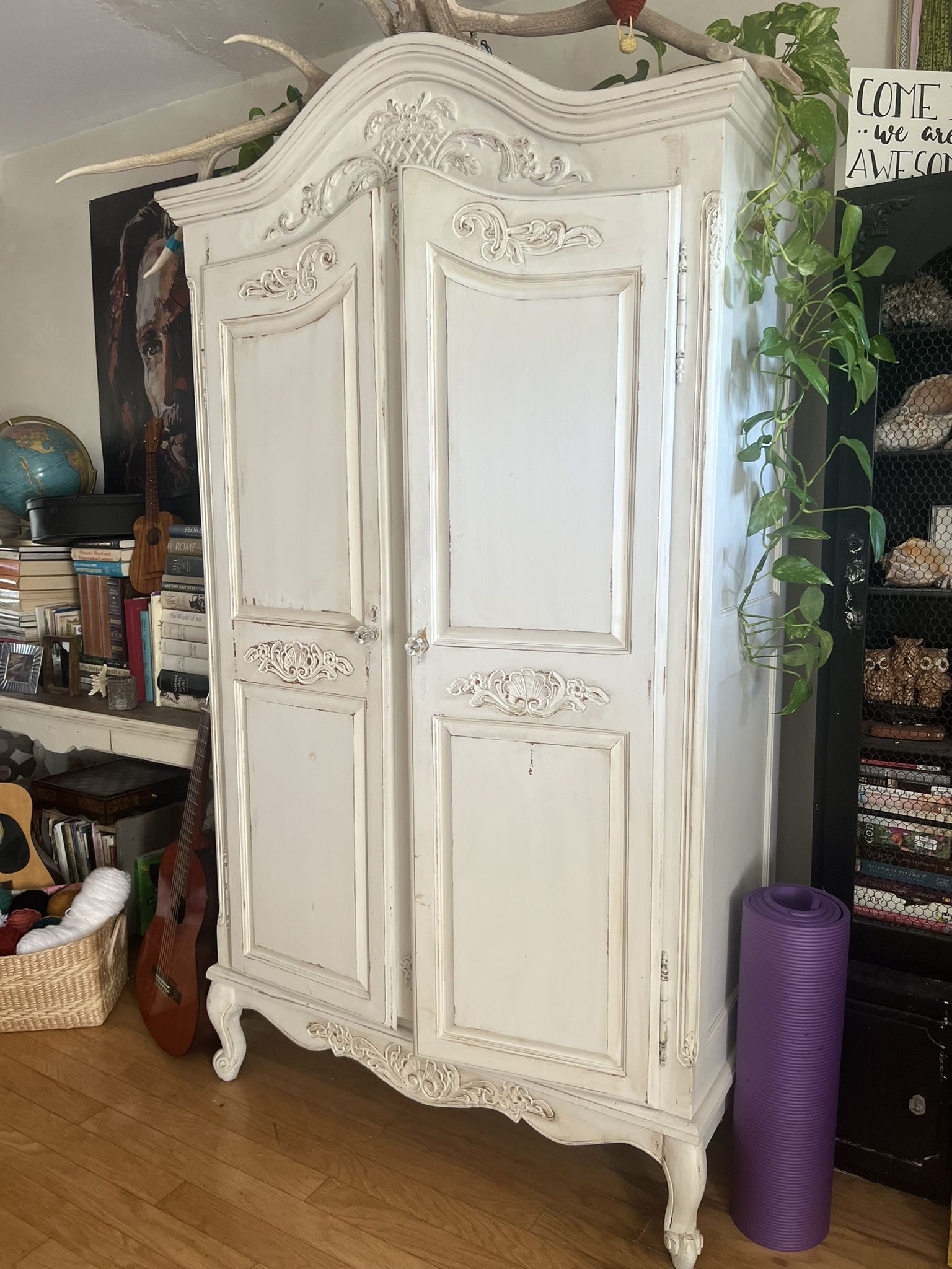 Beautiful Armoire With Storage - Shabby Chic - Cabinet Chest