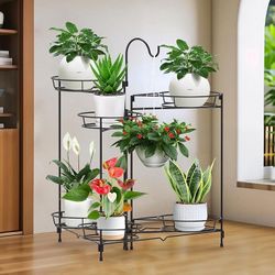 brand New Heavy Duty Metal Plant Stand, Indoor Outdoor Plant Shelf & Rack - 6 Tiers 7 Pots, Plant Holder for Plants/Flowers/Planters, for Living Room 