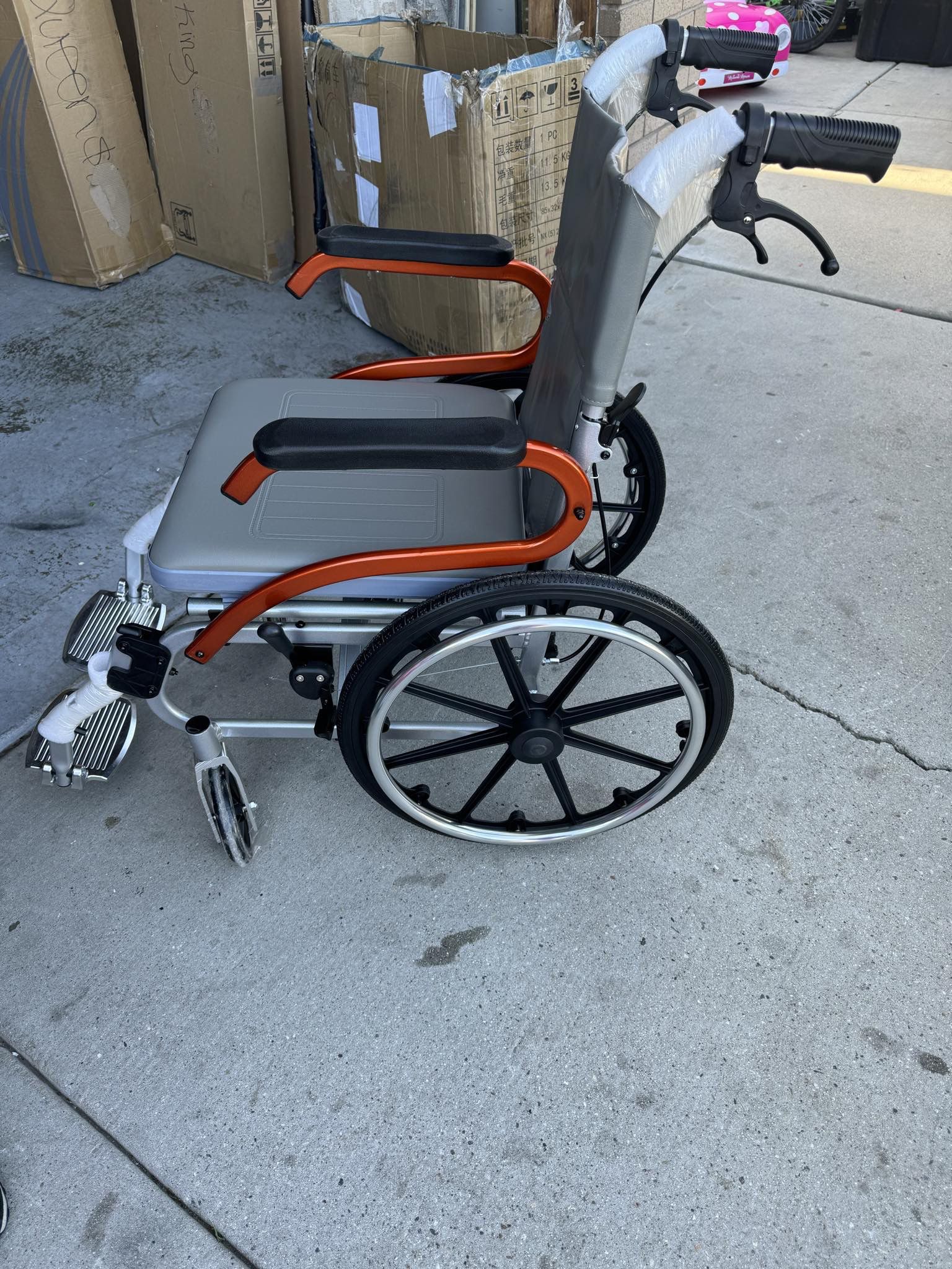Folding Travel Shower Wheelchair 4in1 