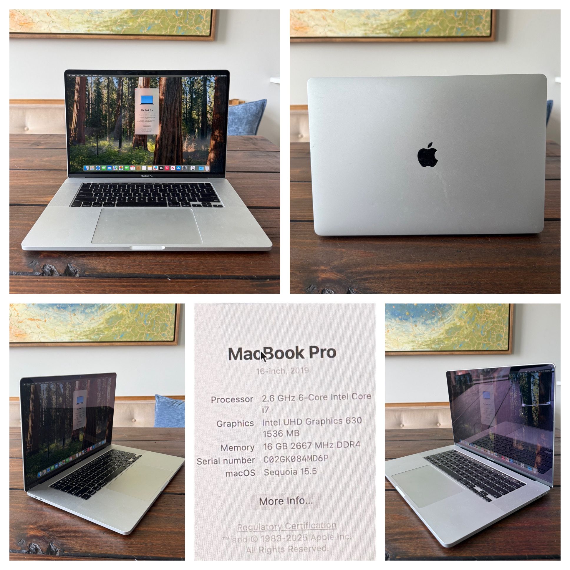 Like New 2.6ghz i7, 16gb, 500gb, Apple MacBook Pro Touchbar, Office 2019, Logic Pro