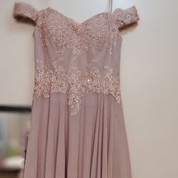 Pink S Straight Gown