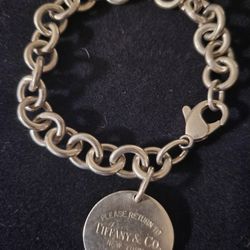 Tiffany & Co Circle Charm Bracelet 925 Silver