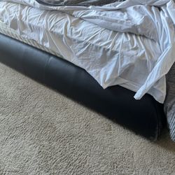 FREE: Modern Black Upholstered Bed Frame