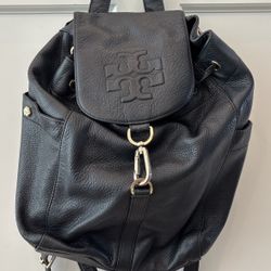 Tory Burch Black Leather Backpack