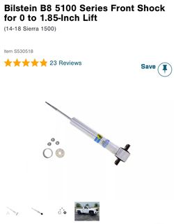 Bilstein B8 5100 Series Front Shock for 0 to 1.85-Inch Lift