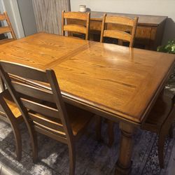 6 Chair Dining Table With Server 