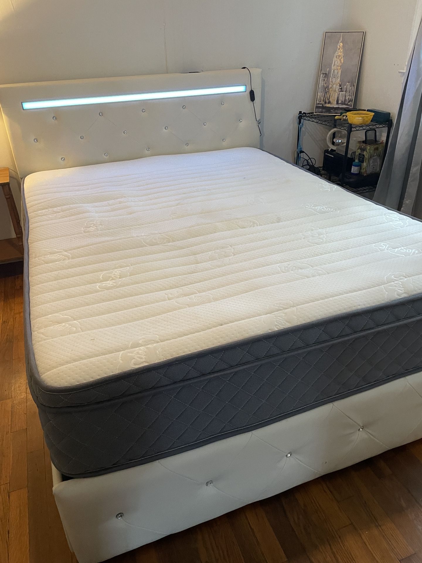 12” memory foam double top queen size mattress