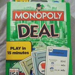 Orignal Monopoly Deal PLAY in 15 Mintues Card Game For Kids Adults