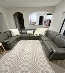 leather recliner sofa  OBO