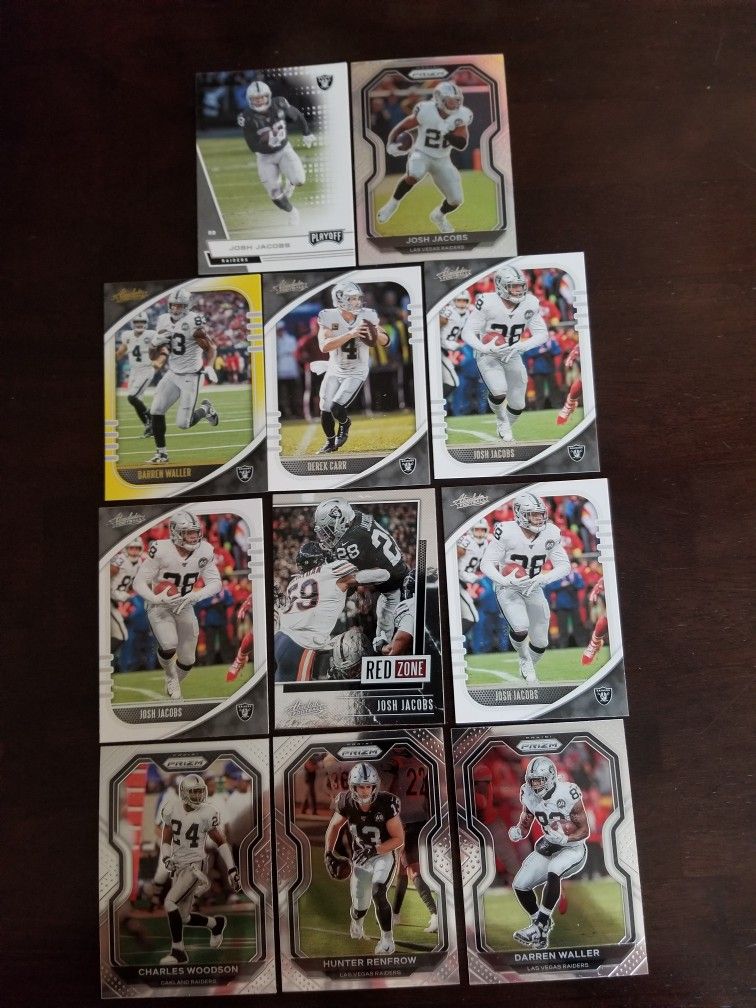 Oakland Raiders 11 Card Lot.