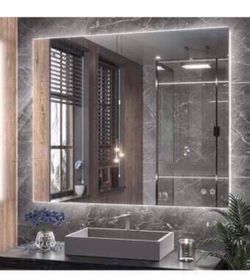 LED Backlit Bathroom Mirror with Lights, 3 Colors