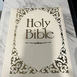 White Leather Bound Holy Bible