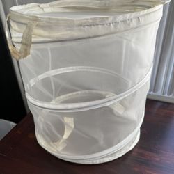 IKEA FYLLEN White Laundry Hamper 21 Gallon Lightweight Durable Foldable