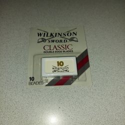 RARE VINTAGE WILKINSON SWORD CLASSIC DOUBLE EDGE BLADES 10 BLADES NEW FACTORY SEALED 