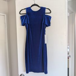 NWT Calvin Klein Royal Blue Velvet Dress